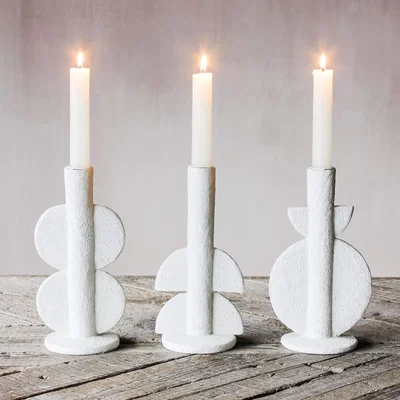Graham & Green Ange White Candle Holder