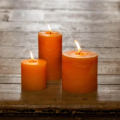 Graham & Green Ochre Short Pillar Candle