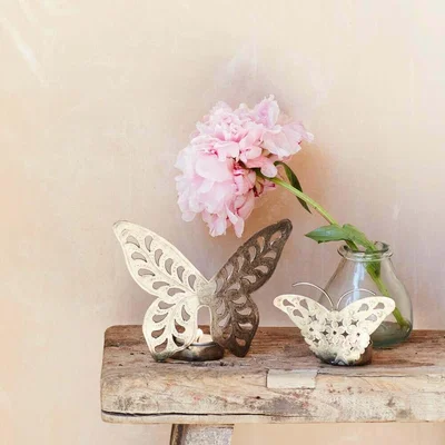 Graham & Green Small Iron Butterfly Tea Light Holder
