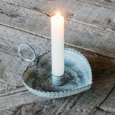 Graham & Green Heart Shaped Iron Candle Holder