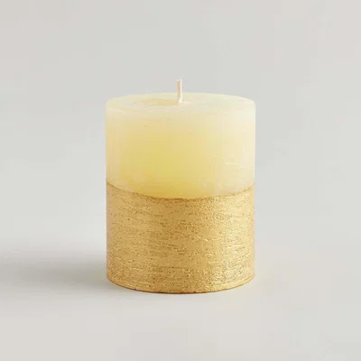 Graham & Green Inspiritus Gold Dipped Pillar Candle