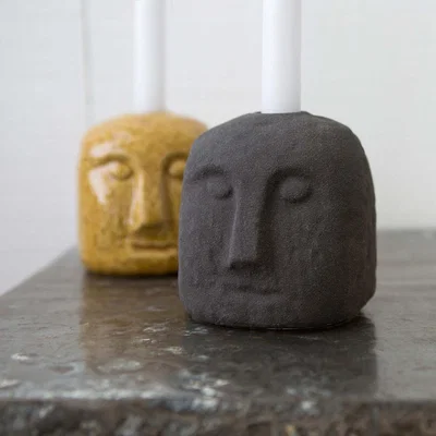 Graham & Green Noah Black Candle Holder