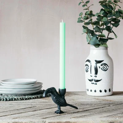 Graham & Green Black Toucan Candle Holder