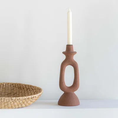 Graham & Green Terracotta Candle Holder
