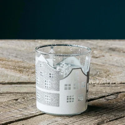 Graham & Green Small Winter Town Tea Light Holder