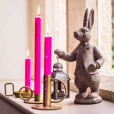 Graham & Green Tall Brass Candle Holder