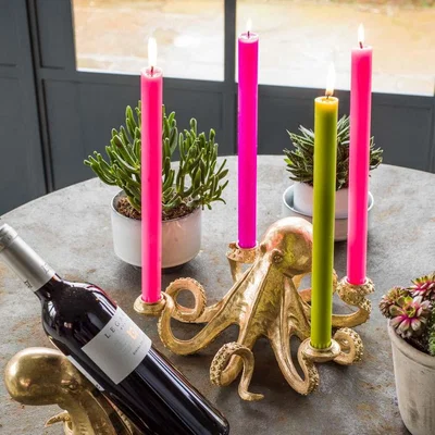 Graham & Green Gold Octopus Candlestick Holder