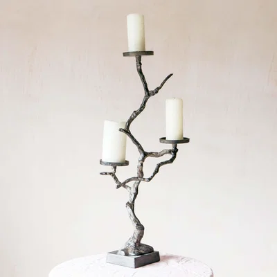 Graham & Green Tree Pillar Candle Holder