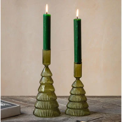 Graham & Green Graham and Green Small Green Tree Candle Holder