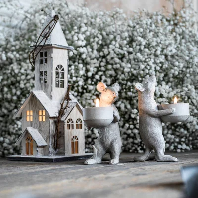 Graham & Green Matty & Maisie Mouse Tea Light Holders