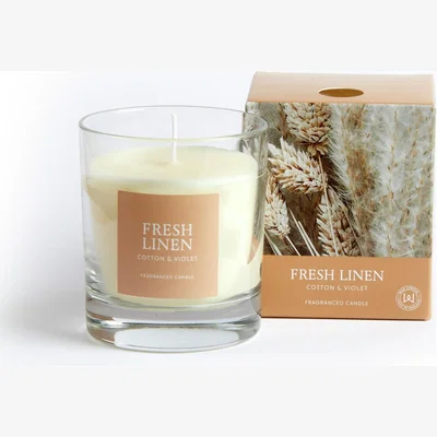 Habitat Wax Lyrical Medium Boxed Candle - Fresh Linen