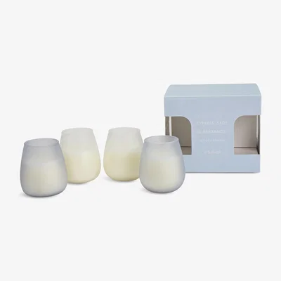 Habitat Habitat Scented Candle Set of 4 - Cypress, Sage & Bergamot