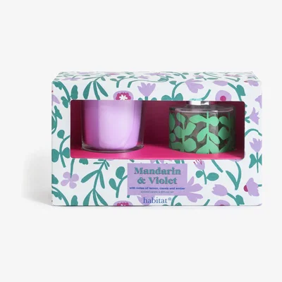 Habitat Habitat 45ml Diffuser & Candle Gift Set - Mandarin & Violet