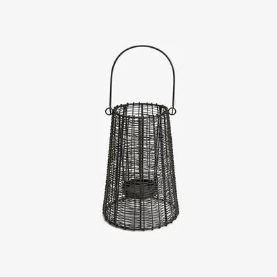 Habitat Habitat Small Wired Lantern Candle Holder - Black