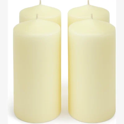 Habitat Habitat Large Pillar Candle Set - Ivory - Pack of 4