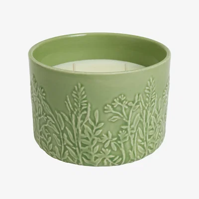 Habitat Habitat Embossed Large Ceramic Candle - Flower Market