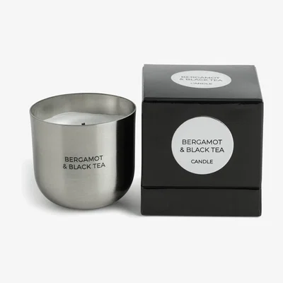 Habitat Habitat Chrome Boudoir Boxed Candle - Bergamot & Black Tea