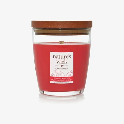 Habitat Nature's Wick Medium Jar Candle with Lid - Redberry & Nutmeg