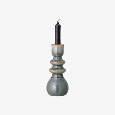 Habitat Bloomingville Emie Stoneware Candle Holder - Grey