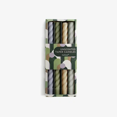 Habitat Habitat Twisted Taper Candles - Unscented - Pack of 4