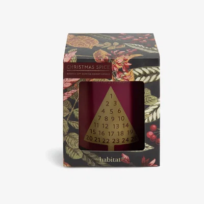 Habitat Habitat Large Scented Advent Candle - Christmas Spice