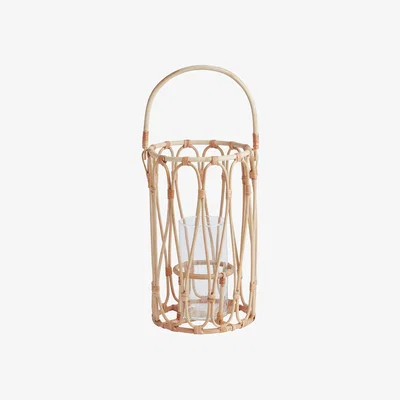 Habitat Habitat Large Bamboo Lantern Candle Holder - Natural