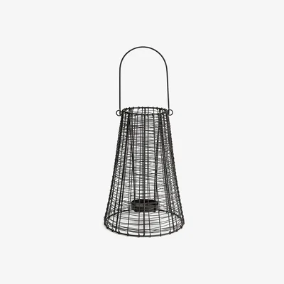 Habitat Habitat Medium Wired Lantern Candle Holder - Black