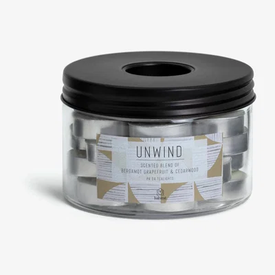 Habitat Habitat 24 Tealights in Glass Jar - Bergamot & Cedarwood