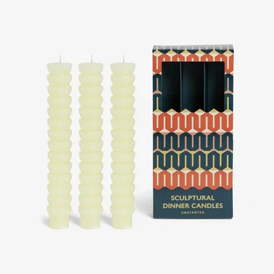 Habitat Habitat Sculptural Dinner Candles - Unscented - Set of 3