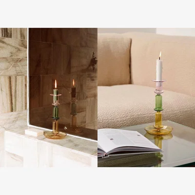 Heal's Hay Flare Candle Holder Rainbow Tall