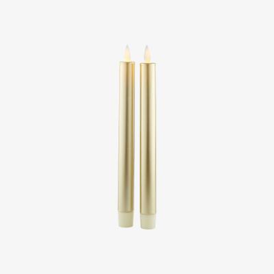 Heal's Sirius Set of 2 Sara Tall Dinner Candles Gold - Heal's UK Furniture