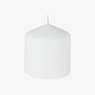Homebase Small Pillar Candle - White