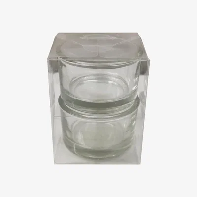 Homebase Clear Tealight Candle Holders - 2 Pack