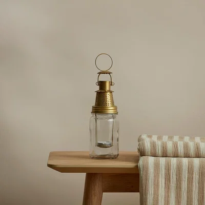 IO Living Harton Lantern Antique Brass