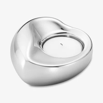 John Lewis Georg Jensen Heart Stainless Steel Tealight Holder