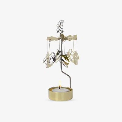John Lewis Pluto Produkter Afternoon Tea Spinner Tealight Candle Holder, Gold