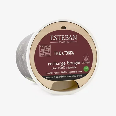 John Lewis Esteban Teck & Tonka Scented Candle Refill, 180g