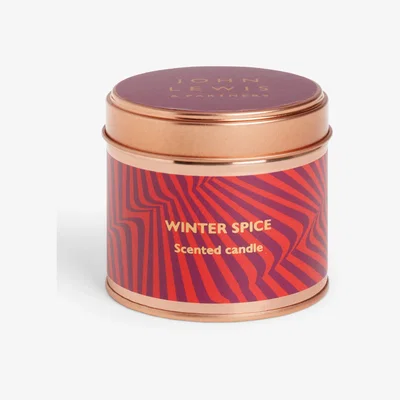 John Lewis John Lewis Winter Spice Tin Scented Candle, 135g