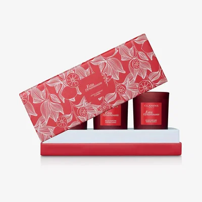 John Lewis Clarins Eau Dynamisante Scented Candle Trio
