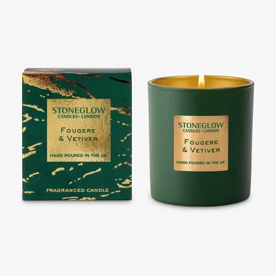 John Lewis Stoneglow Fougere & Vetiver Scented Candle, 220g