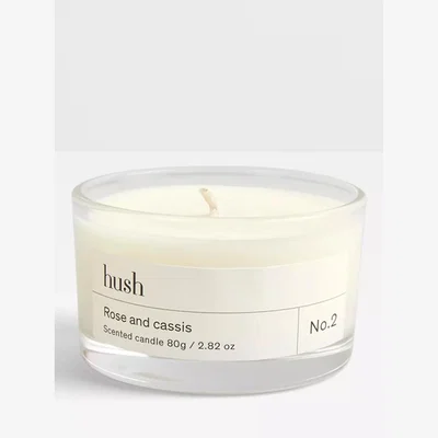 John Lewis hush Rose & Cassis Scented Mini Candle, 80g