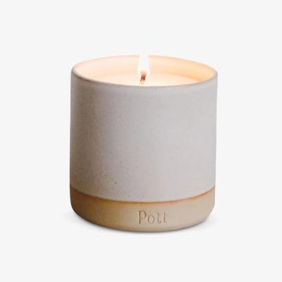 John Lewis Pott Candles Speckle Stoneware Eucalyptus Scented Candle, 290g