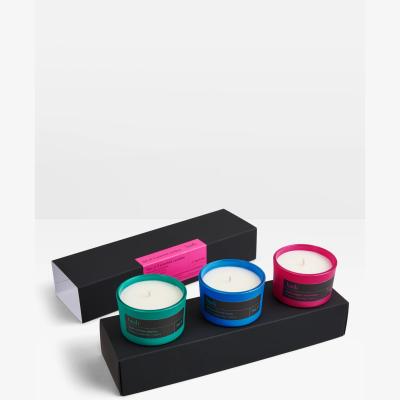 John Lewis hush Set Of Three Mini Candles, Black