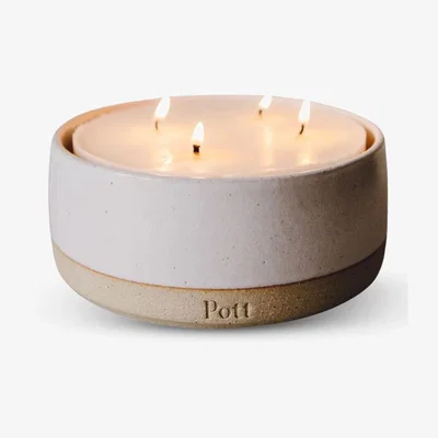 John Lewis Pott Candles Speckle Eucalyptus Scented Candle, 600g