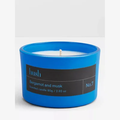 John Lewis hush Bergamot & Musk Scented Mini Candle, 80g
