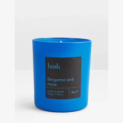 John Lewis hush Bergamot & Musk Scented Candle, 220g