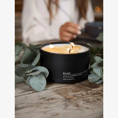 John Lewis Mint Velvet Relax Three Wick Scented Candle, 500g