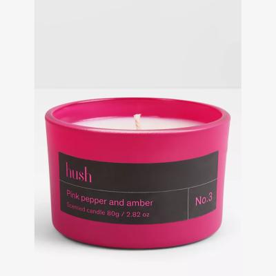 John Lewis hush Pink Pepper & Amber Scented Mini Candle, 80g
