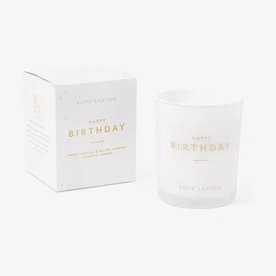 John Lewis Katie Loxton Happy Birthday Sweet Vanilla & Salted Caramel Scented Candle