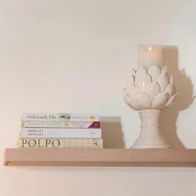 John Lewis One.World Birkdale Artichoke Stoneware Pillar Candle Holder, White